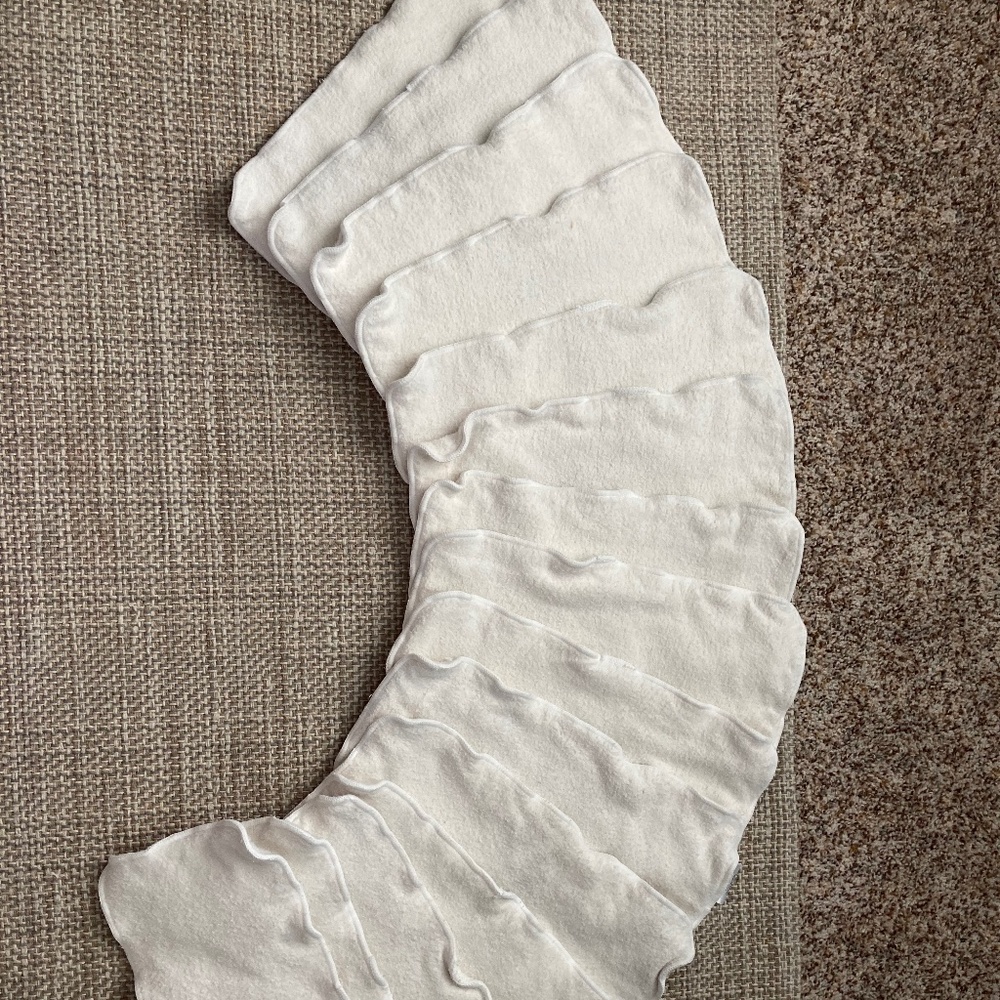 15 Hemp Cloth Diaper Inserts - Large
